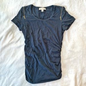 Michael Kors Zipper Accent Blouse